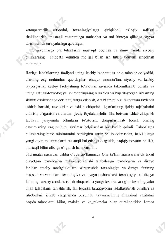 yog`och materialini olish texnologiyasi, cho`yan, po`lat va rangli metalldan tayyorlangan quymalar, bolg`alangan va shtamplangan xomashyo, po`latdan sovutilgan va qizdirilgan hollarda tayyorlangan prokatlar va rangli metall-prokatlari, bolg`alash yordamida egilishga, cho‗zilishga buralishga ishlovchi va ko`ndalang kesimi bo`yicha o`lchamlarida farq bo`lgan metall xomashyolar, xomashyoning turilari, materialiga, shakliga, detalning xizmat vazifasiga va mashinalarda yig`ilgan holda ishlash shartsharoitlariga bog`liqligi, shakldor detallar tayyorlash jarayonida cho`zilish va egilish ta‘sirida ishlatiladigan cho`yanlar, katta o`lchamli detallar uchun donali va kichik seriyali ishlab chiqarish sharoitida yoki boshqa hollarda kichik detallar uchun xomashyo tanlash. shtamplangan xomashyo, tunika, aylana, kvadrat, olti burchakli prokatlardan tayyorlangan xomashyo tanlash, yuqori molekulyar kimyoviy birikmali polimerlar, sintetik smolalar, polimerlanish smolalari, termoplastik, termoreaktiv plastmassali buyumlar tayyorlashda ishlatiladigan xomashyo, qurilishda va mebellar ishlab chiqarishda tabiiy holida yoki qayta ishlangan holida qo‗llaniladigan smolalar, bakelitlangan fanerlar, yog’och-qatlamli va qog’ozqatlamli plastiklar tayyorlashda ishlatiladigan xomashyo (fenoplastlar) tayyorlashda ishlatiladigan polikondensatsiyalashgan sintetik smolalarni tanlash, rezorsinformaldegid smola, karbomid smolalar, poliefir smolalar, epoksid smolalar tarkibi va xossalari, …