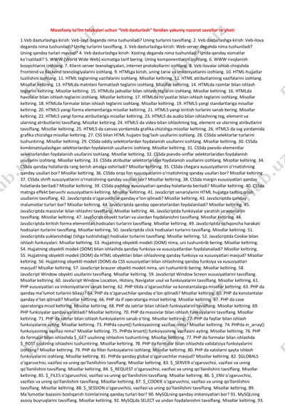 veb dasturlashga kirish — PDF