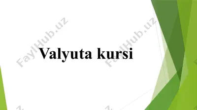 valyutakursi — PPTX