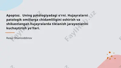 apoptoz hakkında — PPTX