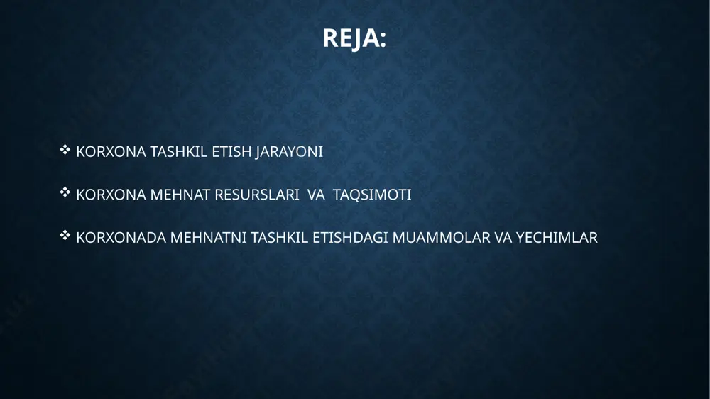 slash uskunalari: pishloqni presslash va shakllantirish jarayonida ishlatiladi. presslash uskunalari avtomatik qadoqlash mashinalari: mahsulotlarni qadoqlash jarayonini avtomatlashtirishga yordam beradi. sovutish va muzlatish uskunalari: mahsulotlarni saqlash uchun zarur bo'lgan haroratni saqlashga yordam beradi. mehnatni tashkil etishdagi muammolar: xodimlarni uzoq vaqt davomida tik holatda tanaffuslarsiz ishlashi 1 2 sifat nazorati mukammal tashkil etilmagani image2.png image3.png image4.png image5.png /docprops/thumbnail.jpeg