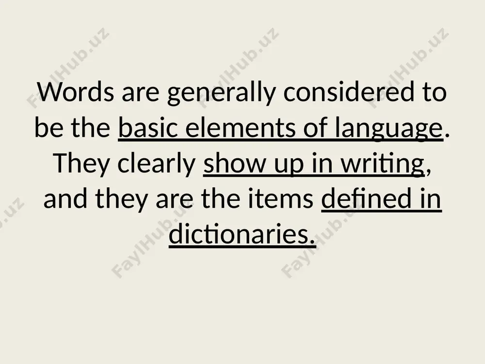 t numerous and their number is growing all the time. in other words, lexical words are members of open word classes , because people regularly add new words to these classes to name new concepts and inventions . for instance:download , upload, blog or e-mail 4. lexical words often have a complex internal structure and can be composed of more than one morphemes. e.g.: unfriendliness = un + friend + li + ness . 5. lexical words can be heads of phrases . (main word) 6. lexical words are generally the words that are stressed in speech. 7. lexical words are the words that remain if a sentence is compressed in a newspaper headline . e.g.: elderly care crisis warning ii. function words (5) 1. function words do not have clear lexical meaning, they have only grammatical function. 2. function words can be categorized in terms of parts of speech …