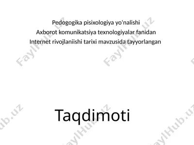 internet tarixi — PPTX