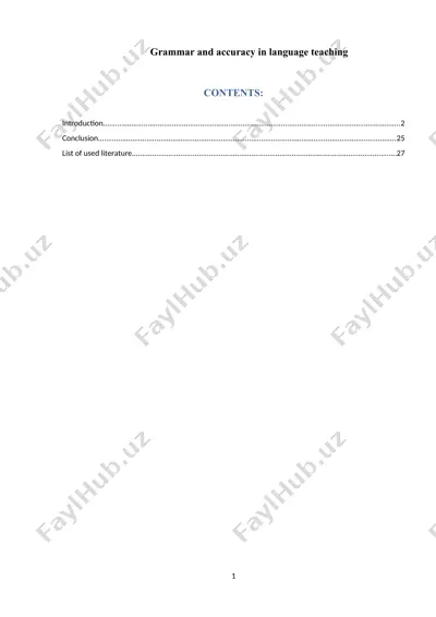 grammar and accuracy in language teaching — DOC