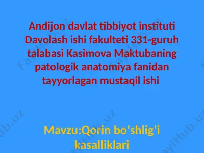 o‘tkir appenditsit — PPTX