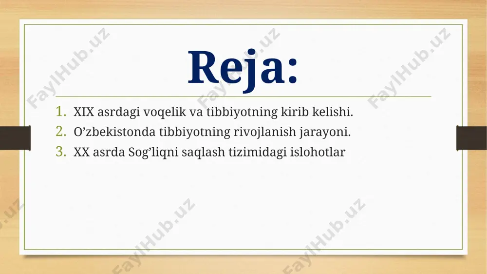 hi kitob “vendidat” deb ataladi. u jismoniy va mhiy poklanish haqidagi qonunlar majmuasidan iborat. ikkinchi kitob “vispred”, ya’ni hamma narsani bilish deb ataladi. u odamlar hayoti haqidagi tushunchalardan iborat. uchinchi kitob “yasna” deb ataladi. bu kitobda zardushtiylar dinining ibodat qoidalari ko‘rsatilgan. biz uchun bu kitoblardan muhimi vendidatdir. bu kitobda tibbiyotga oid muhim m aium otlar berilgan. vendidat 22 bobdan iborat. shulardan 8 tasi tibbiyot nuqtai nazaridan alohida ahamiyatga ega. unda salomatlikni saqlash uchun nimalar qilish zarurligi ko‘rsatilgan. birinchi galda o ig an odamning jusadidan ehtiyot boiish zarurligi ta’kidlangan. «vendidat»da yozilishicha, birinchi b o iib trita ismli zot tabiblik bilan shug‘ullangan. zardushtning yozishicha, u birinchi b oiib odamlami kasallik va oiim dan saqlagan. tritaga yaxshilik xudosi oxuramazda kasallami davolash uchun samodan 10 000- xil dori yuborgan. trita xaoma deb ataluvchi mast qiluvchi va narkotik xususiyatga ega boigan ichimlikni kashf etgan. xaomani hayot va salomatlik manbai deb ataydilar. avestoda traeton ismli tabib …