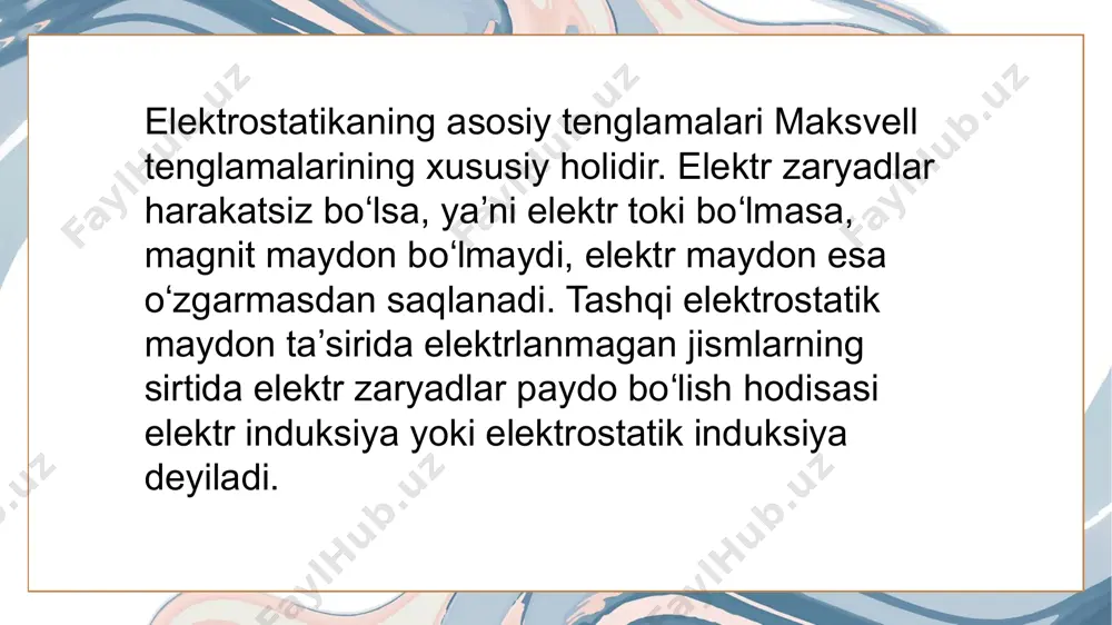 elektrostatik maydonidagi oʻtkazgichlar - Page 4