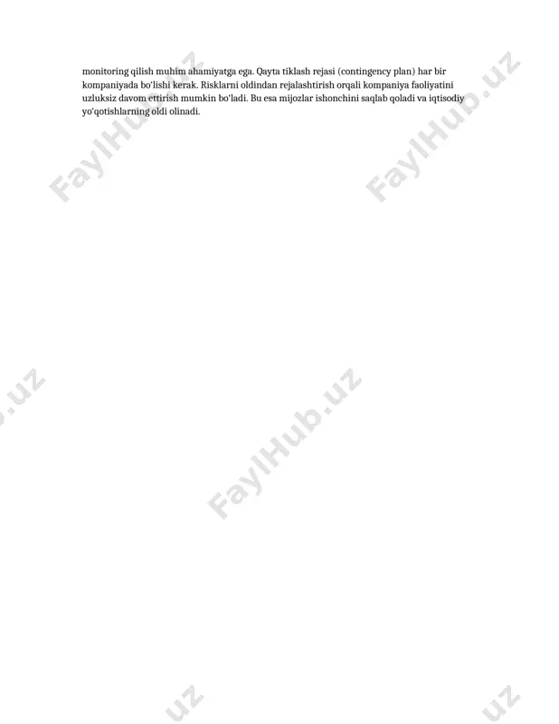 i. tashqi savdo uchun multimodal logistika – havo, dengiz va quruqlik transporti birgalikda qo‘llaniladi. xalqaro logistika firmalar mahsulotlarini global bozorga olib chiqishda yordam beradi. bu esa eksport va import hajmini oshiradi, yangi bozorlar ochiladi. natijada mamlakat iqtisodiyoti rivojlanadi va raqobatbardosh kompaniyalar paydo bo‘ladi. 6. logistika va ishlab chiqarish integratsiyasining ahamiyati logistika va ishlab chiqarishning integratsiyasi – bu mahsulot tayyorlashdan to iste’molchiga yetkazilgunga qadar bo‘lgan jarayonlarni uzviy bog‘lashdir. bu integratsiya ishlab chiqarish jarayonini optimal rejalashtirish, xom-ashyo zaxiralarini boshqarish va mahsulotlarni o‘z vaqtida yetkazib berishni ta’minlaydi. integratsiya orqali ishlab chiqarish bo‘sh vaqtlarini kamaytirish, keraksiz zaxiralarni oldini olish, ishlab chiqarish xarajatlarini nazorat qilish mumkin bo‘ladi. masalan, "just-in-time" usuli orqali xom-ashyo aniq kerakli vaqtda yetkazib beriladi, bu esa ombor xarajatlarini kamaytiradi. logistika va ishlab chiqarishning moslashuvi mahsulotlar sifatini yaxshilaydi, yetkazib berish tezligini oshiradi va mijozlarning talabini to‘liq qondirish imkonini beradi. bu esa kompaniya samaradorligini oshiradi. 7. logistika menejmentida inson resurslarini boshqarish qanday ahamiyatga ega? …