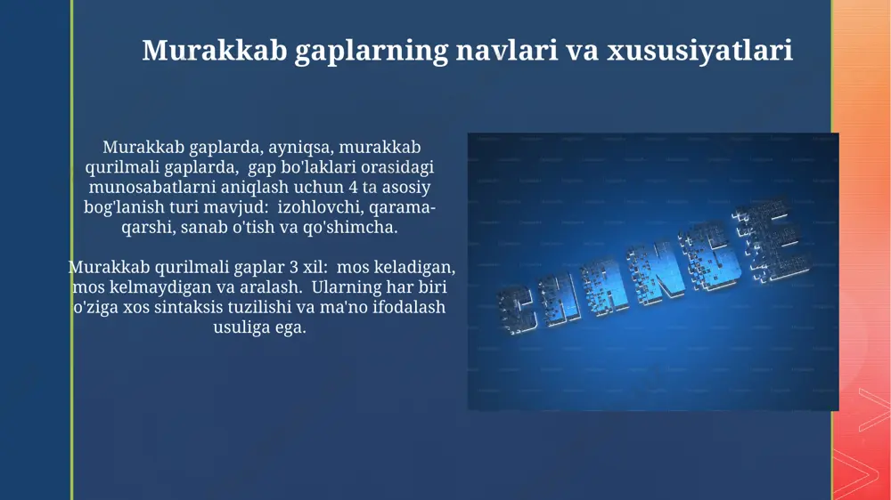 murakkab gaplar tushunchasi va turlari bo‘yicha taqdimot - Page 5