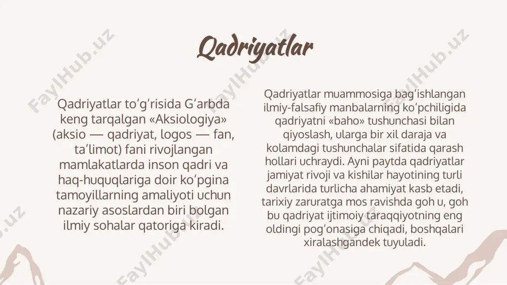 qadriyatlar falsafasi. qadriyatlarning namoyon bo'lish shakllari - Page 5