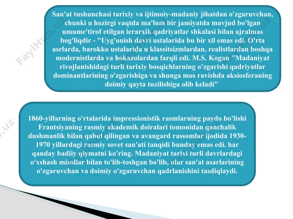 eylari, moskva muzeylari mutaxassislari olib boradilar n.e. dekabr oyida grabar, butunrossiya dekorativ, amaliy va xalq amaliy san'ati muzeyi va boshqalar san'at bozori - bu san'at asarlarining aylanishi va san'at asarlarini bajarish bo'yicha xizmatlar bilan bog'liq ijtimoiy-madaniy va iqtisodiy munosabatlar tizimi. bu madaniyatning muhim tarkibiy qismi - u san'at rivojlanishining moddiy asosini tashkil qiladi, san'at asarlarining yaratilishi, tarqalishi va mavjudligiga sezilarli darajada va ko'p jihatdan ta'sir qiladi. san'at bozori ko'pincha san'atning har qanday turi, jumladan, ijro san'ati, musiqa va adabiyotning muomalasiga murojaat qilish uchun keng qo'llaniladi. shu bilan birga, ushbu kontseptsiyani faqat tasviriy san'at sohasiga nisbatan torroq qo'llash joizdir. san'at bozori - bu badiiy sohaning bozor iqtisodiyotiga o'tishi va san'at mavjudligi uchun yangi shart-sharoitlarning shakllanishi munosabati bilan vujudga kelgan murakkab va o'ziga xos ijtimoiy-madaniy hodisa. bu o'zgarishlar madaniy hodisalarning muhim qismining iqtisodiy jarayonlar bilan o'zaro ta'siri bilan bog'liq: biznes va madaniyat uyg'unligiga asoslangan jamiyat badiiy ongining yangi modeli shakllana boshladi, bu …