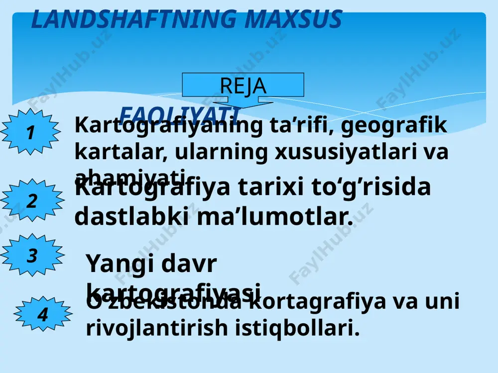 kartaning dastlabki nusxasini tuzish va nashrga tayyorlashgacha bo‘lgan hamma jarayonlarni o’z ichiga oladi. kartografiya tarixi hozirgi o’zbekiston to‘g’risidagi dastlabki ma’lumotlar antik davrning sivilizatsiya markazlari bo‘lmish qadimgi yunoniston bilan qadimgi rumda uchraydi. o’rta osiyo xaqidagi dastlabki geografik va kartografik ma’lumotlar miloddan oldingi v asrlarda yashagan yunon allomasi geradot tomonidan yozilgan asarlarda uchraydi. qadimgi dunyo geografiyasining bilimdonlaridan mashxur olim milodning ii asrida yashagan iskandariyalik geograf, astranom va kartograf klavdiy ptolomeydir. uning «geografiya» kitobini antik davrning o’ziga xos geografik komusi desa bo‘ladi. ptolomey bu asaridan tashqari 27 ta kartadan iborat dunyo atlasini yaratgan. bu atlas kartalarida graduslar turi tasvirlangan, bu karta uz davriga nisbatan ilmiy jihatdan ancha yuksak darajada bo‘lgan. вавилонская карта мира туринская папирусная карта — древнейшая бумажная карта в мире kartografiya tarixi sharq kartografiyasini rivoj topishida arab va o’rta osiyo kartografiyasini asosi bo‘lgan «islom atlasi» ning o’ziga xos o’rni bor. islom atlasining muallifi noma’lum, lekin ayrim tadqiqotchilar uni balxiy tuzgan deb …
