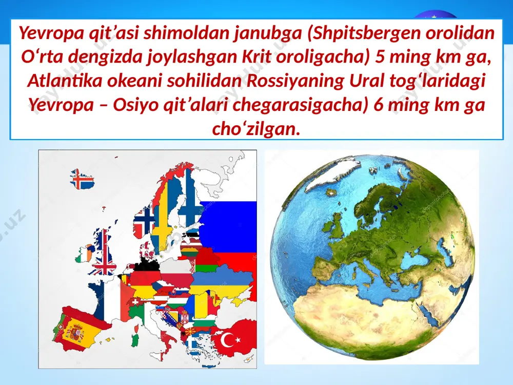 yevropa mamlakatlarining hududi, chegaralari, geografik o‘rni . 9 - sinf - Page 4