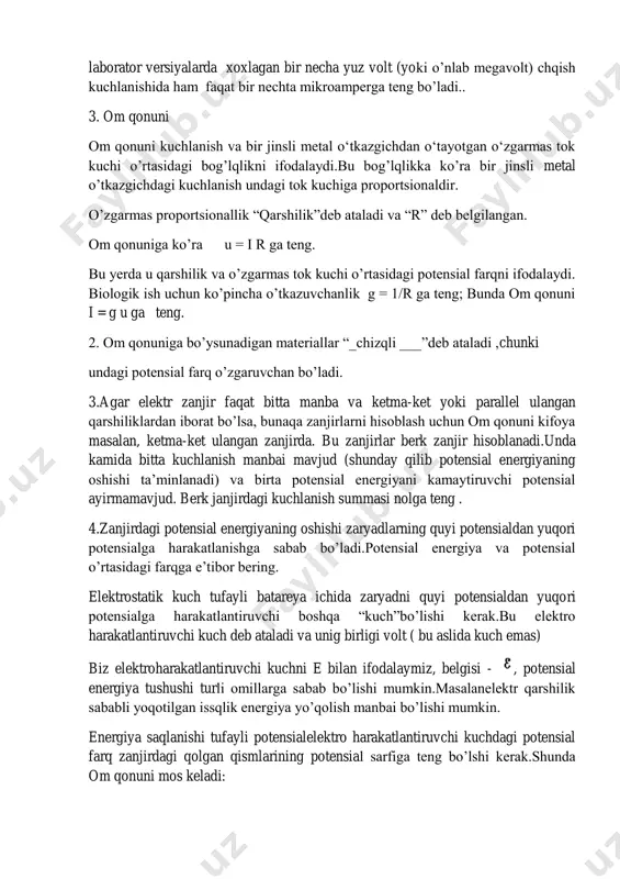 manbadir, uning hosil qilgan toki yoki kuchlanishi boshqa zanjir elementining tokiga yoki kuchlanishiga bog’lq bo’ladi. amalda boshqariluvchi manba- larning 4 xil shaklidan foydalaniladi: eng sodda noideal tok manbai rezistor bilan ketma-ket kuchlanish manbaidan tarkib topgan. ushbu manbadagi yigindi kuchlanishni rezistor qarshiligivakuchlanish manbai o’rtasidagi munosabat orqali aniqlanadi. ( om qonuni; i = u/r). tokning bu qiymati uning chqishidagi nol kuchlanish pasayuvi tufayli faqat uzoq yuk bo’ladi. (qisqa tutashuv,shu bilan barga zaryadlanmagan kondensator, zaryadlangan induktor, virtual erga ulangan zanjir va hokazo.) oldingi nol kuchlanishli yuklama (pasayish) terminallar orqali (anq qarshilikli chizig’iy va nochizig’iy rezistor, zaryadlangan kondensator, zaryadlanmagan induktivlik,kuchlanish manbai va hokazolar) hamma vaqt har xil bo’ladi. bu rezistordagi kuchlanish pasayuvi munosabati (qo’zg’atuvchi kuchlanish va yuklamadagi kuchlanish) uning chidamliligi uchundir. qariyb ideal tok manbai uchun rezistor nominal juda katta bo’lishi lozim, lekin bu faqat anq bir tok uchun kuchlanish manbai juda katta bo’lishi lozimligini bildiradi ( ma’lum chegarada qarshilik va kuchlanish cheksizga intiladi …