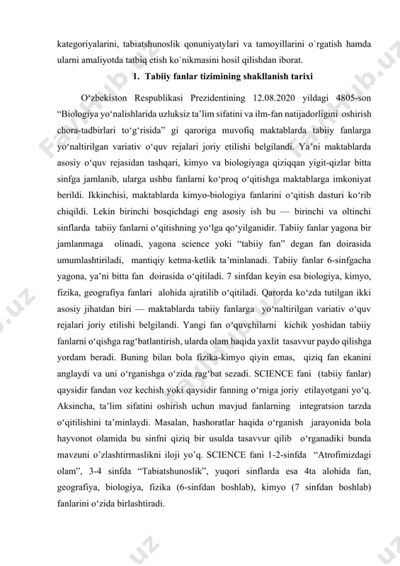 rchilik mavjudligi va uni oldini olish hozirgi zamonning dolzarb muammolaridan ekanligi ko’pchilikka ma’lum. mazkur fan hozirgi zamon taraqqiyotining eng yuqori pog’onasiga ko’tarilgan biologiya, fizika, ximiya, geologiya, biofizika singari fanlar va miqdoriy analiz uslublaridan foydalanib, ilmiy texnik taraqqiyotning barcha sohalarini o’z manfaatlarini amalga oshirish uchun safarbar qildi va uning oldingi qatoriga o’tishga erishdi. bu fanning kelgusi rivoji uning kelgusida quyidagi muhim, global vazifalarni yechishi lozimligida ko’radi: 1. yer kurrasida sodir bo’layotgan demografik muammolar, aholini son jihatidan ko’payishidagi sifat o’zgarish va ularni jamiyat strukturasi tuzilishi bilan bog’liqligi. 2. yadro energiyasini energetik zahira sifatida xalq xo’jaligida qo’llash muammosi va ayniqsa idora qilish imkoni bo’lgan termoyadro sistemasini bunyodga keltirish. 3. tabiat zahiralarini yopiq zanjir sikllari va ayniqsa agrotexnikaning zanjir sikllarini yaratish. 4. tabiiy muhitning beqiyos darajada ifloslanayotganligi tufayli yer kurrasining issiqlik balansini o’rganish muammolari. 5. yer kurrasida sodir bo’lishi kutilayotgan falokat (inson naslini buzilayotganligi)ni oldini olish va hokazo. bu muammolarni yechish uchun yuksak intellektual …
