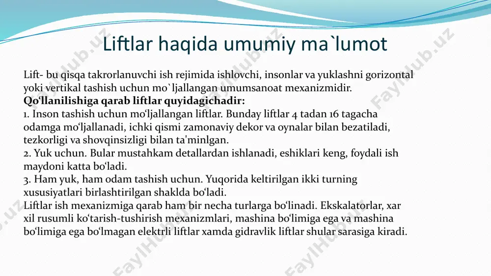 liftlar haqida umumiy ma'lumot - Page 4