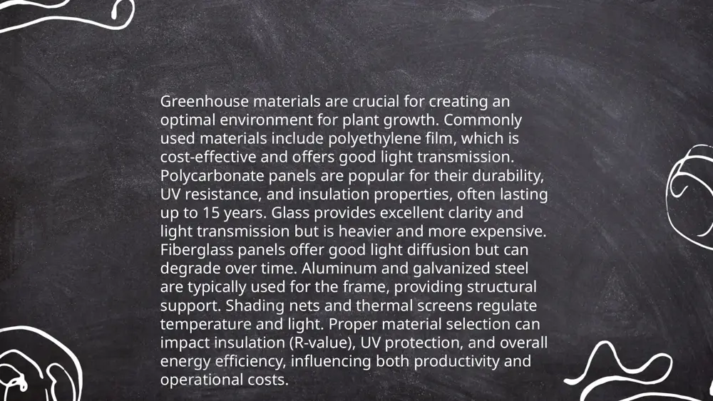 p to 70% of electricity needs, significantly lowering greenhouse emissions. geothermal systems regulate temperatures, cutting heating costs by up to 50%. wind turbines can supply around 20% of a greenhouse's energy, depending on location. biomass systems use organic waste to generate heat and can cover 30% of energy requirements. incorporating led lighting further reduces energy consumption by 40% compared to traditional lighting. implementing these renewable resources can decrease overall energy costs by 30-50%, promoting eco-friendly agricultural practices and increasing productivity while reducing carbon footprints. greenhouses tolipboyev javohir thank you for your attention! image1.png image2.png image3.png /docprops/thumbnail.jpeg