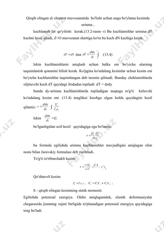 sof egilish. normal va o'rnima kuchlanish. eilishda potensial energiya - Page 5