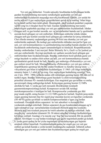 yer osti gaz omborlari — DOCX