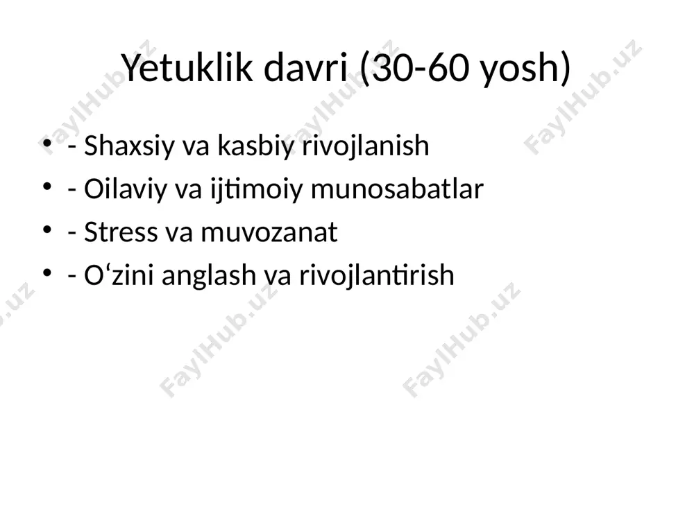 yoshlik, yetuklik, keksalik davri psixologiyasi - Page 4