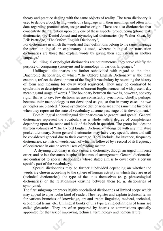 tributes to the marking of style and register/domain in dictionaries. some of the main problems in lexicography the most important problems of lexicography are connected with: 1) the selection of lexical units for inclusion; 2) the arrangement of the selected lexical units; 3) the setting of the entry; 4) the selection and arrangement of word-meanings; 5) the definition of meanings; 6) the illustrative material. the selection of lexical units for inclusion.the choice of lexical units for inclusion is the first problem the lexicographer faces. it is necessary to decide: a) what types of lexical units will be chosen for the inclusion; b) the number of these items; c) what to select and what to leave out in the dictionary; d) which form of the language, spoken or written or both, the dictionary is to reflect; e) whether the dictionary should contain obsolete units, technical terms, dialectisms, colloquialisms, and some others. …