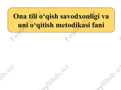 fonetika va grafika asoslarini o‘rganish metodikasi — PPTX