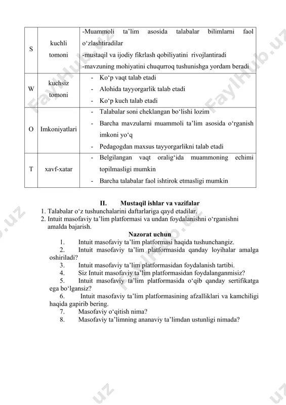 intuit masofaviy ta’lim platformasini o‘rganish va tahlil qilish - Page 4