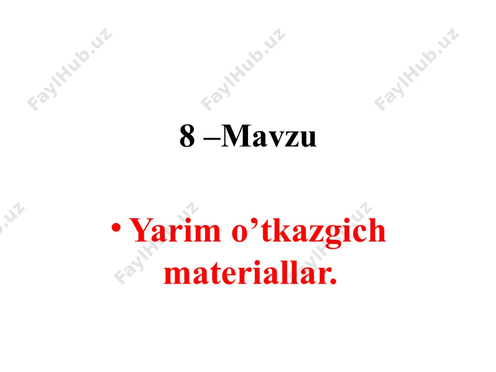 i yarim o’tkazgichli o’zgartkichlar turli ko’rinishdagi energiya (issiqlik, yorug’lik)ni elektr energiyasiga aylantirib beradi. yarim o’tkazgichli o’zgartkichlarga misol tariqasida quyosh batareyasi va termoelektrik generatorlarni keltirish mumkin. past o’zgarmas kuchlanishdagi rekombinatsiyali chaqnash (electron-teshikli o’tishga asoslangan) nur uzatish manbau va hisoblash mashinalarining axborot chiqarish qurilmalarida ishlatiladi. yarim o’tkazgichlardan isitkich asboblarda, radioaktivli nur indikatorlarida va magnit maydon kuchlanganligini o’lchashda foydalaniladi. hozirgi davrda shishasimon va suyuq yarim o’tkazgichlar o’rganilmoqda. oddiy yarim o’tkazgichlarning texnikada keng qo’llaniladiganlariga kremniy, germaniy va selen kiradi. murakkab yarim o’tkazgichlar mendeleev davriy sistemasidagi turli gruppa elementlari birikmasidan, masalan, aiv biv formulali (sic), aiiibv (jnsb, caas, cap), aiibvi (cds, znse) elementlar birikmasidan, shuningdek, ba’zi oksidlar (cu2o) dan iborat. yarim o’tkazgichli kompozitsiyalarga (tirit, silit), spool bilan birikkan kremniy karbid (sic) va grafitli yarim o’tkazgichlar misol bo’la oladi. yarim o’tkazgich ishlatilgan asbob-uskunalar xizmat muddatining yuqoriligi, hajmi va og’irligining nisbatan kichikligi, oddiy va ishonchli ishlashi, iqtisodiy samaradorligi va boshqa sifatlari bilan ajralib turadi. oddiy elektron yarim …