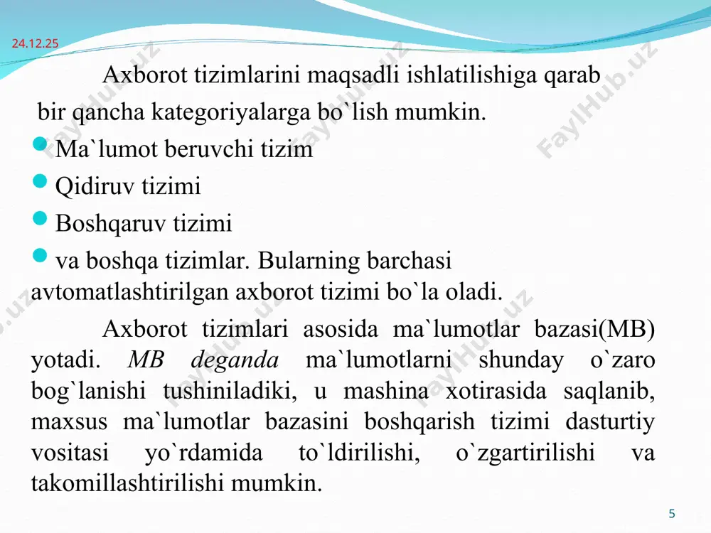 ma’lumotlar bazasi - Page 5