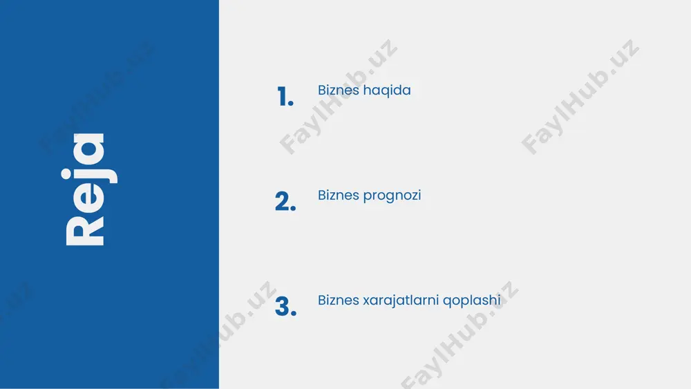 ijalarni baholash. har bir bosqichda aniq metodlar va vositalardan foydalaniladi. o'zgaruvchilar va ularning ta'siri: bozor narxlari, ishlab chiqarish xarajatlari, iste'molchi xatti-harakatlari. bu omillar biznesning kelajakdagi holatiga ta'sir qiladi. natijalarni baholash usullari: statistik metodlar, moliyaviy ko'rsatkichlar, va simulyatsiyalar yordamida prognozning ishonchliligi tekshiriladi. 1 2 3 4 biznes prognozi: moliyaviy ko'rsatkichlar moliyaviy prognozlar daromad va xarajatlarni baholashga asoslanadi. bozor sharoitlari, iqtisodiy tendensiyalar va raqobat muhitini hisobga olgan holda, kelajakdagi moliyaviy holatni aniqlash muhimdir. strategik reja va xarajatlarni nazorat qilish orqali barqarorlikni ta'minlash mumkin. natijalarni tahlil qilib, qarorlar qabul qilish va biznes rivojlanishini yo'naltirish asosiy maqsad hisoblanadi. photo by georgi kalaydzhiev on unsplash biznes xarajatlarni qoplash strategiyalari xarajatlarni qoplash uchun asosiy usullar: mahsulot narxini oshirish, xarajatlarni kamaytirish va qo'shimcha xizmatlar taklif qilish. har bir usulning afzalliklari va kamchiliklari mavjud. narxni oshirish mijozlar sonini kamaytirishi mumkin, xarajatlarni qisqartish esa sifatni pasaytirishi ehtimoli bor. qo'shimcha xizmatlar esa mijozlarni jalb qilishga yordam beradi. bozor talabiga moslashish …