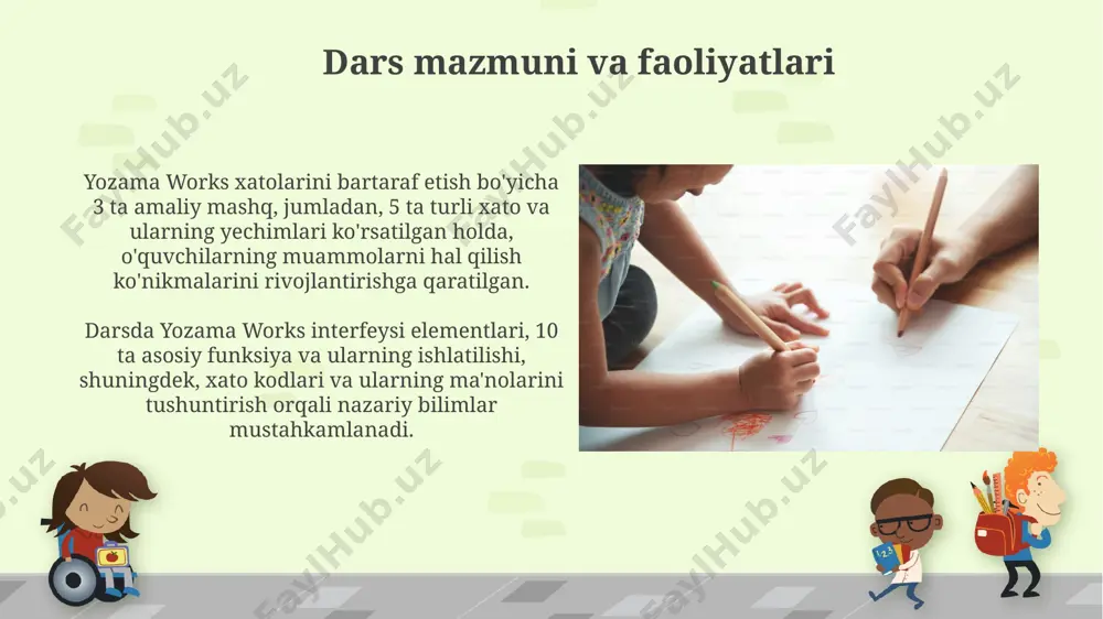 yozama works xatoliklarini bartaraf etish bo‘yicha dars rejasini ishlab chiqish - Page 5