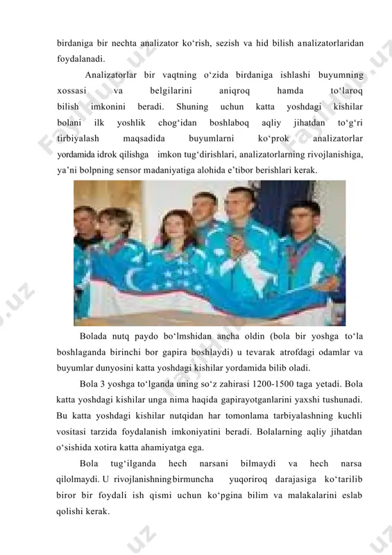 rivojlanishida xayol muhim rol о‘ynaydi. xayol bolaning hayoti jarayonida, uning faoliyatida ta’lim va tarbiya ta’sirida tarkib topadi. bolaning hayoli u syujetli о‘yinlar uynay boshlaganida, kattalar qiziqarli ertaklar aytib berganida, о‘sha ertaklarga qiziqish orqali dastlabki alomatlari paydo bо‘ladi. ammo boladagi xayol kо‘proq konkret vaziyatga bog‘liq bо‘ladi. (masalan: qо‘g‘irchok kо‘rinib qolsa, uni uxlatadi, mashina bо‘lsa biror narsani tashiydi va h.k.}. katta bog‘cha yoshiga kelganda, bolaning tajribasi ortib, faoliyati murakkablashadi va buning natijasida bola xayolida sezilarli о‘zgarish yuz beradi. maktabgacha tarbiya pedagogikasi yosh avlodni aqliy tarbiyalash vazifalarini jamiyatimizning ijtimoiy talablariga va insonning aqliy rivojlanish mohiyati va tabiatiga asoslanib shilab chiqadi. aqliy tarbiyaning asosiy vazifalari: 1. bolalarda tabiat va jamiyat tо‘g‘risidagi bilimlar sistemasini, ilmiy duiyoqarashni shakllantirish. 2. aqliy faoliyat, bilish jarayonlari va qobiliyatlarni, aqliy jarayonning xilma - xil usullarini rivojlantirish. 3. mustaqil bilish qobiliyatlarini, aqliy mehnat madaniyatini rivojlantirish. 4. aqliy bilim, kо‘nikma va malakalarini rivojlantirish. bilimni tasavvurlar va tushunchalar, qoidalar, qonuniyatlar, sistemalar shaklidagi turli …