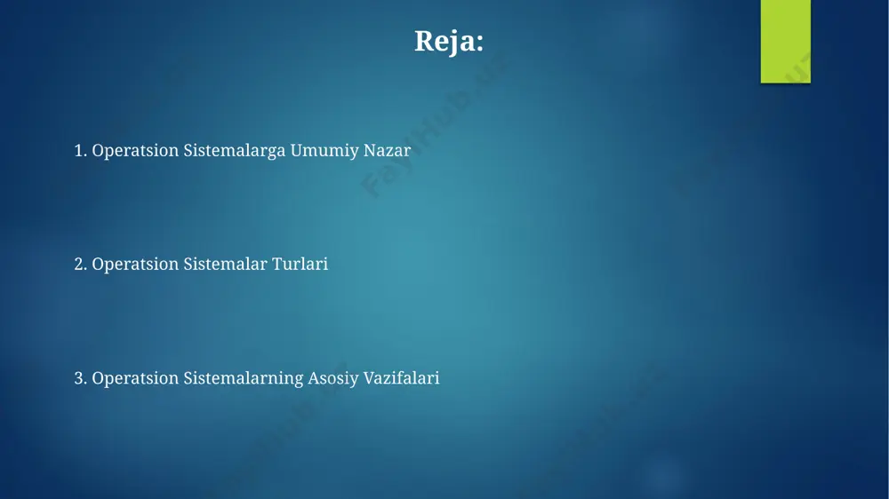 i universitetlarda o'rgatiladi. xotirani boshqarish xotirani segmentlash va paging kabi xotirani boshqarish usullari, operatsion tizimlarning samaradorligini oshirish maqsadida, 1970-yillarda ibm-ning mainframe kompyuterlarida keng qo'llanilgan. xotirani boshqarishda, virtual xotira texnologiyasi 1960-yillarda, masalan, atlas kompyuterida ishlab chiqilgan bo'lib, 4 gb dan ortiq manzil maydonini ta'minlashga imkon berdi. jarayonlarni boshqarish o'zbekistondagi kompyuterlarda ishlaydigan ko'pgina dasturlar, 5 dan ortiq yadroli protsessorlarda parallel ravishda bajariladigan jarayonlarni boshqarishga tayyor bo'lishi kerak. real-time operatsion tizimlari, masalan, avtomobillar yoki tibbiyot asboblarida ishlatiladiganlari, millisekundlarda bajarilishi kerak bo'lgan jarayonlarni aniq va tezkor boshqarishni ta'minlaydi. virtualizatsiya virtual mashinalarni yaratish va boshqarish uchun ishlatiladigan gipervizorlar, masalan, kvm yoki xen, operatsion tizimlarni virtual muhitda ishlashiga imkon beradi, bu esa 10 gb dan ortiq ma'lumotlarni xavfsiz saqlash va boshqarishga imkon beradi, xususan, singapurdagi serverlarda. vmware va citrix kabi virtualizatsiya texnologiyalari dunyo bo'ylab millionlab kompaniyalar tomonidan, shu jumladan, 500 ta fortune kompaniyalarining 80% dan ortig'i tomonidan qo'llaniladi, bu esa samaradorlikni oshirish va infratuzilmani optimallashtirishga yordam …