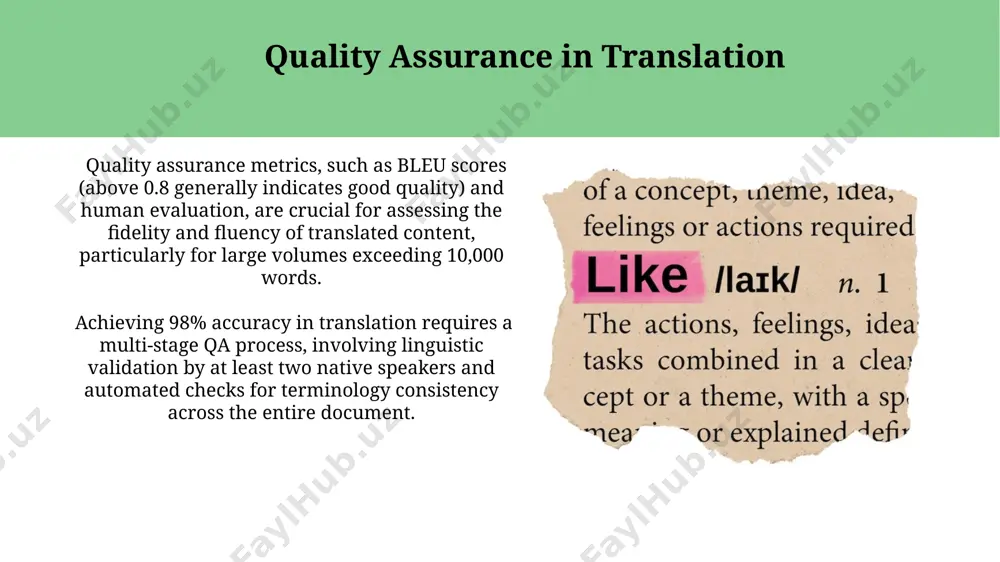 articularly copyright and confidentiality (a breach can result in legal action and up to 5 years imprisonment in some jurisdictions), must be strictly adhered to throughout the translation process. types of translation technical translation, crucial for fields like engineering and medicine, prioritizes accuracy above all else, demanding specialized knowledge and terminology (e.g., 20+ medical terms per page), ensuring precise communication of complex information. literary translation demands a deep understanding of both source and target language nuances, often involving stylistic choices beyond direct word-for-word equivalence, impacting readability by up to 30%. future of translation demand for specialized translators proficient in niche fields like medical, legal, and technical translation will continue to grow, despite advancements in ai, as nuanced understanding and cultural sensitivity remain crucial for high-stakes applications. neural machine translation (nmt) systems are rapidly improving, achieving accuracy scores above 90% in some language pairs, significantly reducing the need for human post-editing …