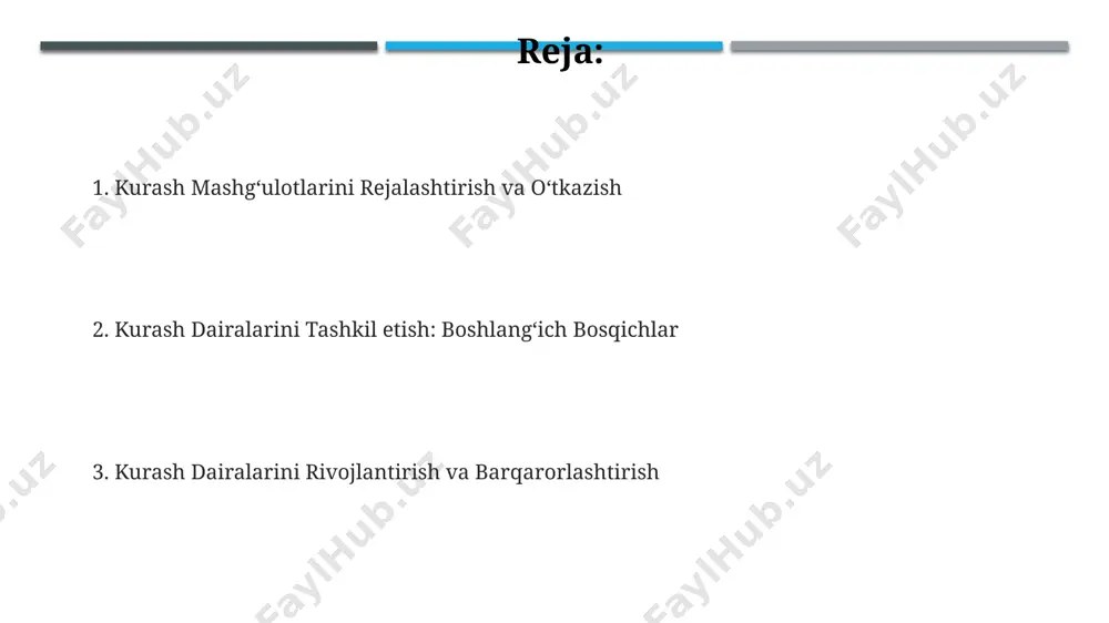 reklama kampaniyalari orqali erishiladi. a’zolik va ro’yxatdan o’tish kurash toʻgaragiga a’zo boʻlish uchun arizachi 16 yoshdan katta boʻlishi va rasmiy roʻyxatdan oʻtish uchun zarur hujjatlar toʻplamini taqdim etishi shart. yillik a’zolik badali miqdori toʻgarakning moliyaviy ahvoli va xizmatlar toʻplami asosida belgilanadi, oʻrtacha 50.000 soʻmdan 150.000 soʻmgacha oʻzgarib turadi. a’zolikka qabul qilish jarayoni kamida 3 bosqichdan iborat boʻlib, dastlabki roʻyxatdan oʻtish, tibbiy koʻrik va klub qoidalari bilan tanishishni oʻz ichiga oladi. kurash dairalarini tashkil etish: boshlangʻich bosqichlar kurash doirasiga qoʻshilish uchun arizalarni qabul qilish, tibbiy koʻrikdan oʻtkazish va sportchilarni 3 ta yosh guruhiga boʻlish (bolalar, oʻsmirlar, kattalar) kerak. dastlabki bosqichda, minimal jihozlar bilan, ya'ni 10-15 ta kurash gilamchalari va zarur himoya vositalari bilan boshlash mumkin, keyinchalik jihozlarni asta-sekin boyitish mumkin. kurash doiralari tashkilotchilariga 5-10 nafar tajribali kurashchi murabbiyni jalb qilish tavsiya etiladi, ularning yordami bilan 20-30 nafar boshlangʻich darajadagi sportchilarni oʻqitish mumkin. musobaqalar va tadbirlarni tuzish musobaqalarni yosh toifalari (10-12, 13-15, …