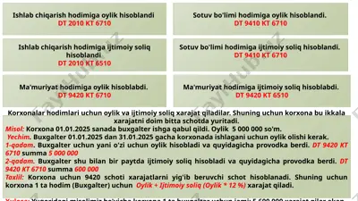 oylik hisob-kitobi — PPTX