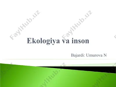 ekologiya va inson — PPT