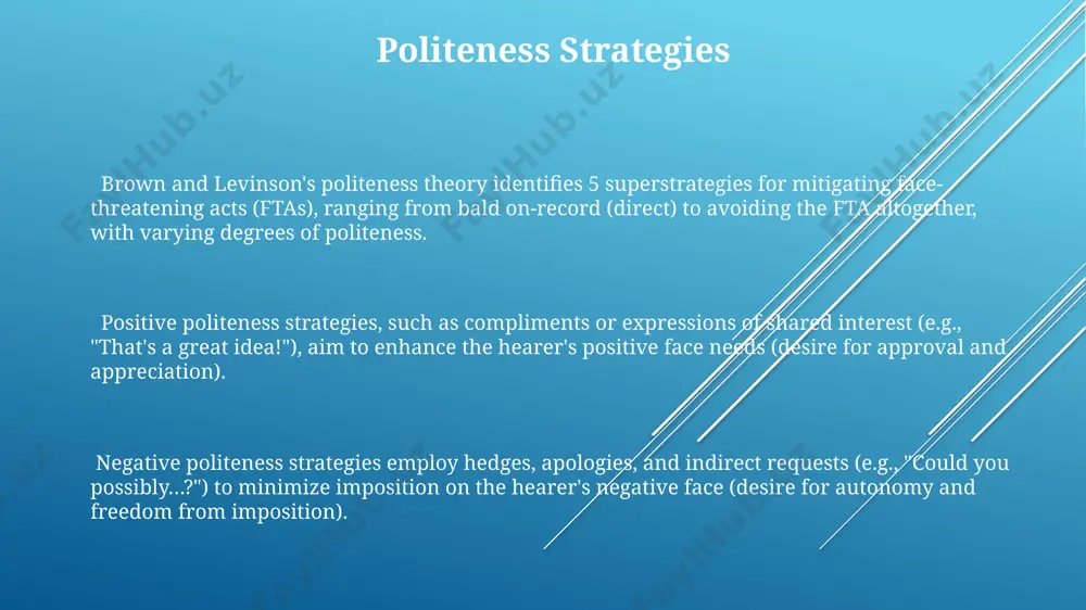 n lead to 30% or more misinterpretations. cohesion relies on both explicit and implicit connections; for example, using conjunctions (however, therefore) explicitly links ideas, while implicit connections rely on shared knowledge, impacting the flow by up to 25%. repair strategies repair strategies in conversation often involve self-initiated corrections, such as restarting a sentence mid-utterance (e.g., "no, wait, i meant..."), demonstrating a speaker's ability to monitor and adjust their output for clarity, up to approximately 50% of conversational repairs. successful repair often involves a combination of verbal and nonverbal cues – a speaker might use both a clarification and a gesture (e.g., pointing) to resolve ambiguity, indicating a multi-modal approach to communicative problem-solving. other-initiated repair strategies, where a listener signals a comprehension problem via verbal cues like "huh?" or nonverbal cues, account for about 30% of repairs, highlighting the collaborative nature of communication and the importance of listener feedback. thank you …