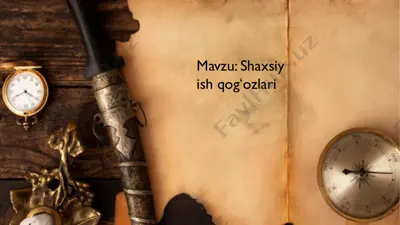 shaxsiy hujjatlar — PDF