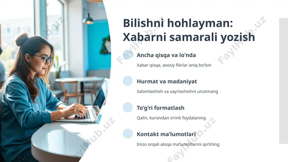 elektron pochtada xabarlarini uzatish va formatlash mavzusini “bbb” metodi orqali o`rgatish - Page 3