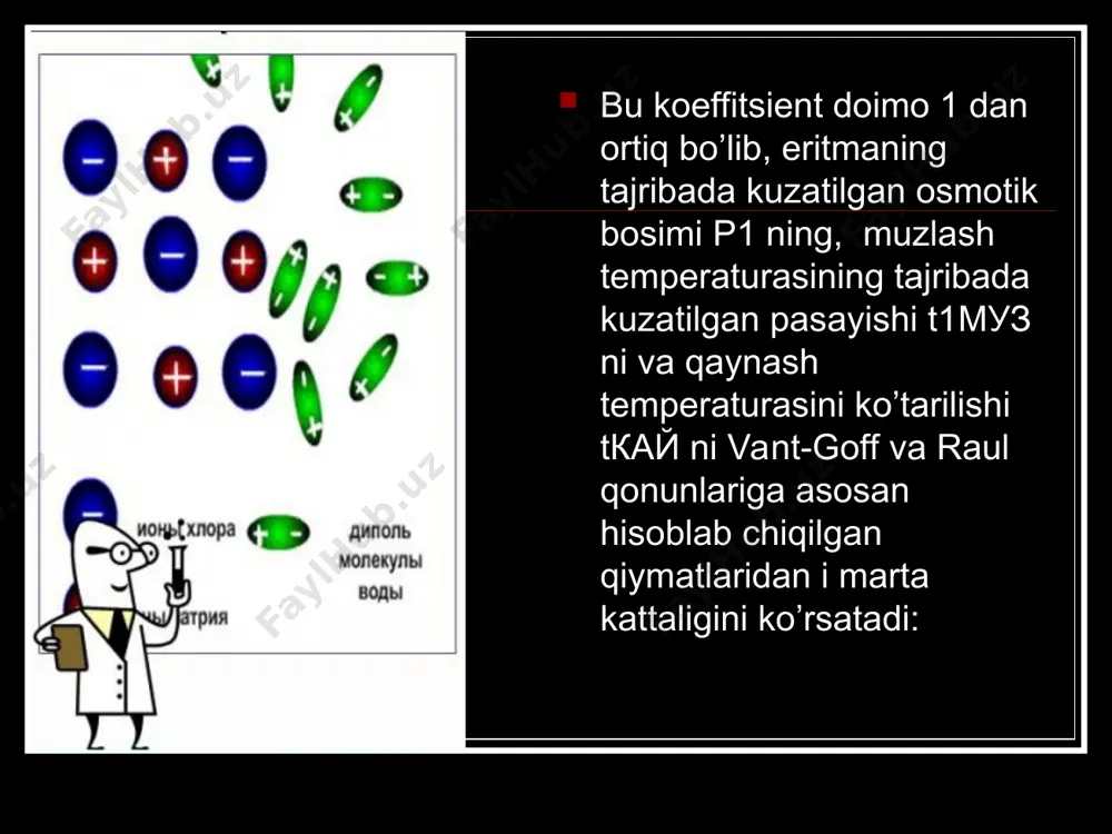elektrolit eritmalarning xossalari. elektrolitik dissotsialanish - Page 4
