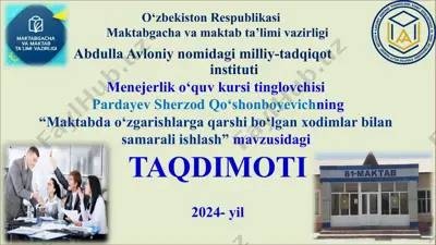 menejerlik o‘quv kursi tinqlovchisi — PPTX