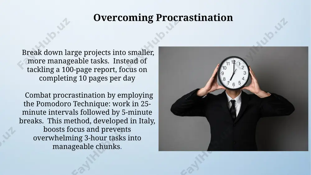 time management presentation - Page 5