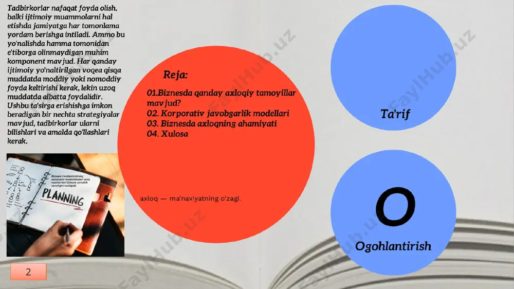 biznesning axloqiy tamoyillari - Page 2