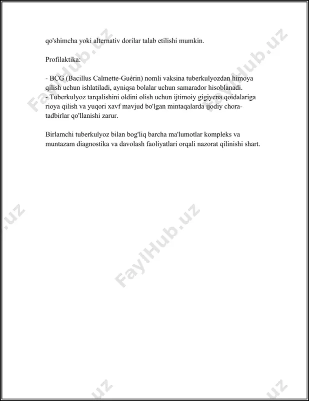 ik sindrom kabi holatlar bilan bog'liq. - eksudat esa mahalliy yallig'lanish, infektsiya yoki o'sma kabi sabablar tufayli yuzaga keladi. 2. **biokimyoviy ko'rsatkichlar**: - pleyral suyuqlikda oqsil darajasi o'lchovli ko'rsatkichlardan biridir va uni serum albumini bilan taqqoslaydi. - light me'zonlari bo'yicha, agar pleyral suyuqlikning oqsillarini serumga nisbati 0.5 dan yuqori bo'lsa, suyuqlik ko'pincha eksudat sifatida tasniflanadi. - laktoza dehidrogenaza (ldh) darajasi ham pleyral suyuqlikda o'lchanadi. agar ldh darajasi 200 u/l dan yuqori bo'lsa yoki pleyral suyuqlikning ldh ni serumga nisbati 0.6 dan yuqori bo'lsa, bu eksudat belgisi hisoblanadi. 3. **pleyral suyuqlik hujayralarini tahlil qilish**: - oq qon hujayralarining soni va turi tahlil qilinadi. limfotsitlarning yuqori miqdori, masalan, pleyrada ega kasalliklarni ko'rsatishi mumkin, masalan tuberkulez yoki malign pleyralit. - neutrofillar sonining oshishi bakterial infektsiyaga ishora qilishi mumkin, masalan, empiyema. 4. **ph va glyukoza darajalari**: - pleyral suyuqlikning ph darajasi ham ma'lumotli indikator bo'lib, odatda 7.4 atrofida bo'ladi. agar ph darajasi 7.2 dan …
