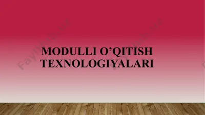 modulli o‘qitish texnologiyalari — PPTX