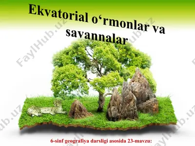 afrika ekvatorial o‘rmonlari va savannalari 6-sinf — PPT