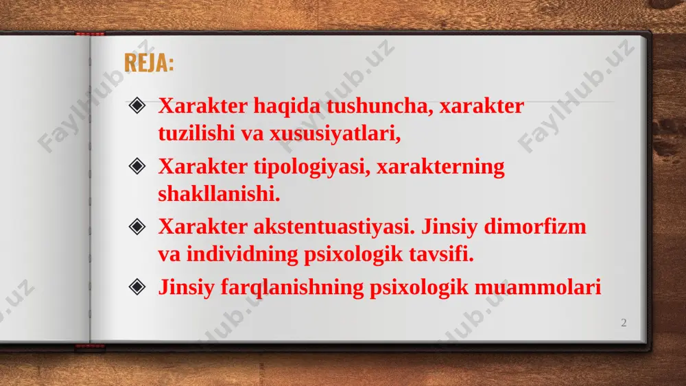 ining belgisi bo'lishi mumkin. ammo haddan tashqari tirishqoqlik, shuningdek, ishchanlik darajasini ham oladi, bu shaxsiy munosabatlardagi muammolarni, qiziqishlarning etishmasligini ham ko'rsatishi mumkin. 9 mas'uliyat - mas'uliyatsizlik. xodim uchun eng muhim fazilatlardan biri. o‘z vazifasini mas’uliyat bilan bajaradigan, hamkasblarini tushkunlikka solmaydigan inson qadrli xodim bo‘ladi. yaxshi niyat - yomon niyat. vazifani bajarish va uni yaxshi bajarish bir xil narsa emas. rahbariyat uchun tirishqoqlik nafaqat harakatlarning mexanik bajarilishida namoyon bo'lishi, balki natijalarni berishi muhimdir. 10 tashabbus - passivlik. bu fazilat, ayniqsa, martaba zinapoyasida yuqoriga ko'tarilishni xohlaydigan odamlar uchun qimmatlidir. agar xodim tashabbus ko'rsatmasa, g'oyalar yaratmasa, hamkasblari orqasiga yashirinsa, u o'z kasbida rivojlanmaydi.rilishida namoyon bo'lishi, balki natijalarni berishi muhimdir. 11 boshqa odamlar bilan. yaqinlik - muloqot. bu odamning ochiqligini, bo'shligini, unga tanishish qanchalik osonligini, yangi kompaniyada, jamoada o'zini qanday his qilishini ko'rsatadi. haqiqat - yolg'on. patologik yolg'onchilar hatto mayda-chuydalarda ham yolg'on gapirishadi, haqiqatni yashirishadi, osongina xiyonat qilishadi. haqiqatni bezab turgan odamlar bor, ko'pincha …