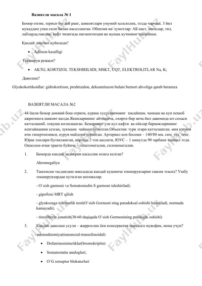 endokrinologik kasalliklar haqida maslahat — PDF
