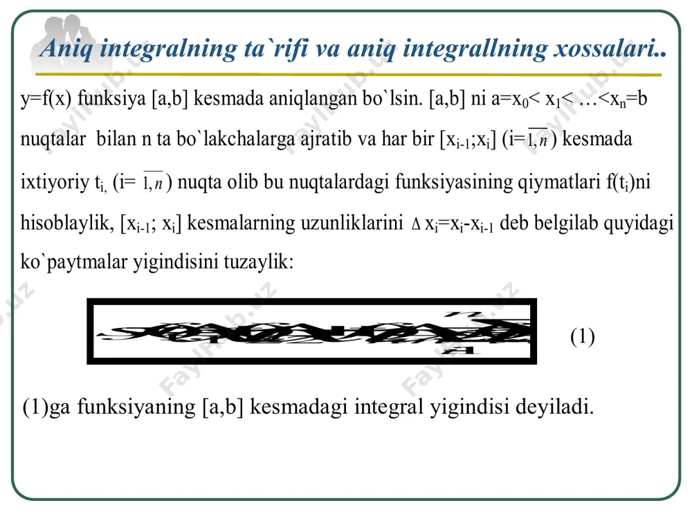 aniq integralning ta’rifi va xossalari - Page 4